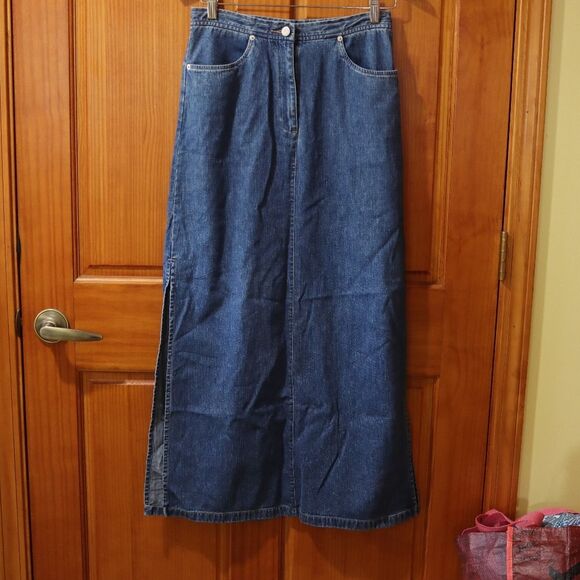 Loft Jeans Vintage Denim Maxi Skirt – Iconic 90s Y2K – Size 4 - Picture 3 of 11